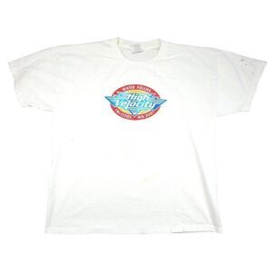 Vintage Boat Racing T Shirt Mens Size XL White Y2K High Velocity Water Follies